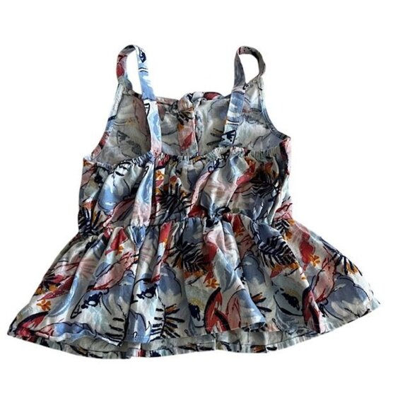 Vince Camuto Girls Tropical Print Two Piece Outfit Size 10 Linen Blend - Picture 6 of 6